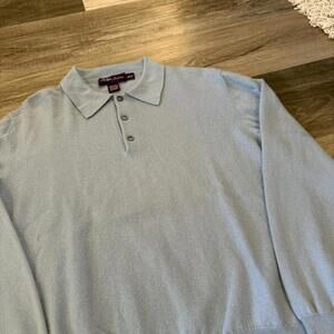 Vintage Ralph Lauren purple label cashmere polo sweater M